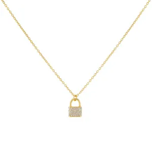 Pavé Lock Necklace