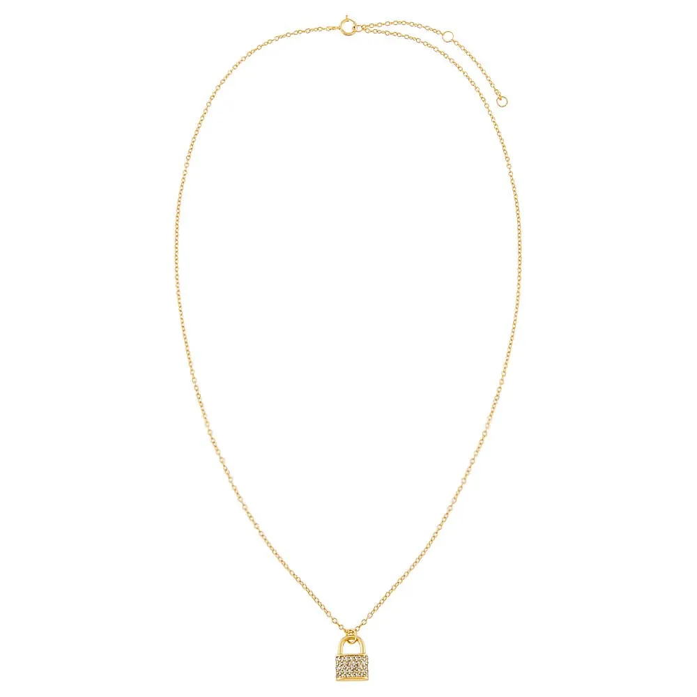 Pavé Lock Necklace