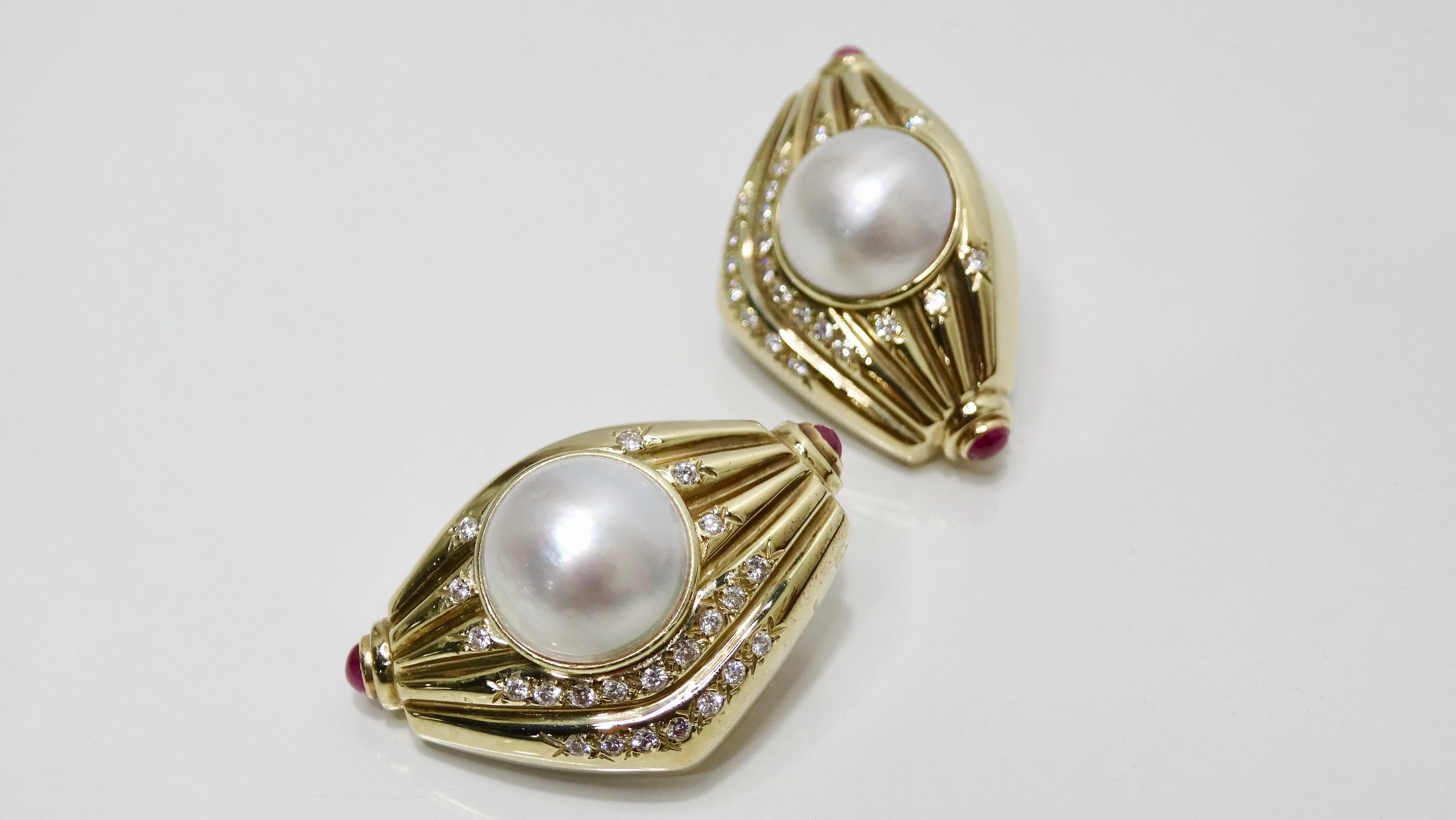 Pearl & Diamond French Clip Earrings