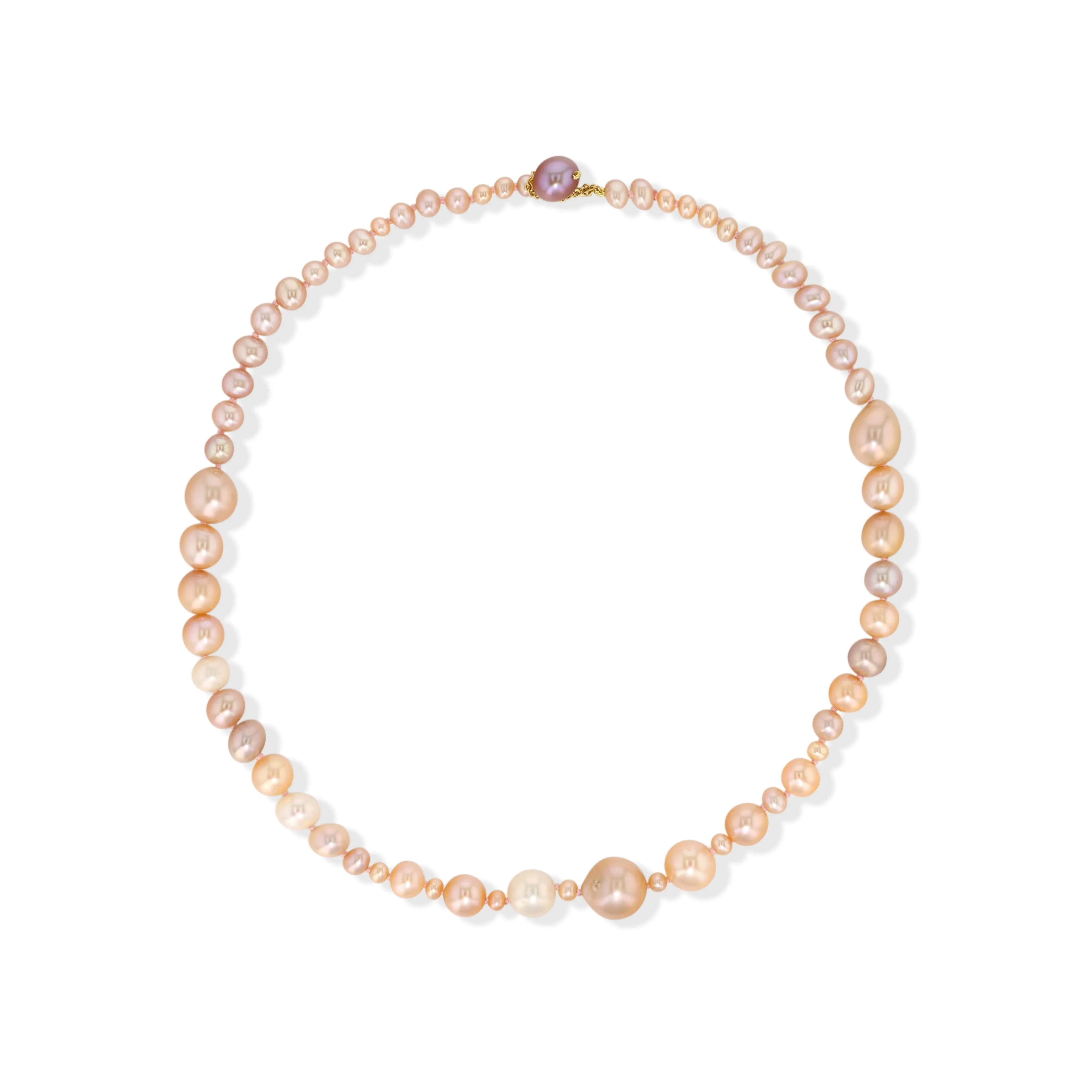 Pearl Girl Choker Necklace, Pink