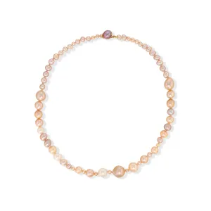 Pearl Girl Choker Necklace, Pink