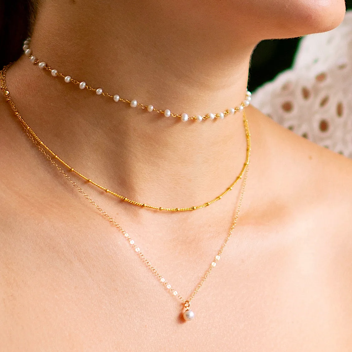 Pearly Choker Necklace