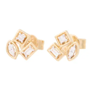 Petite Diamond Charm Studs