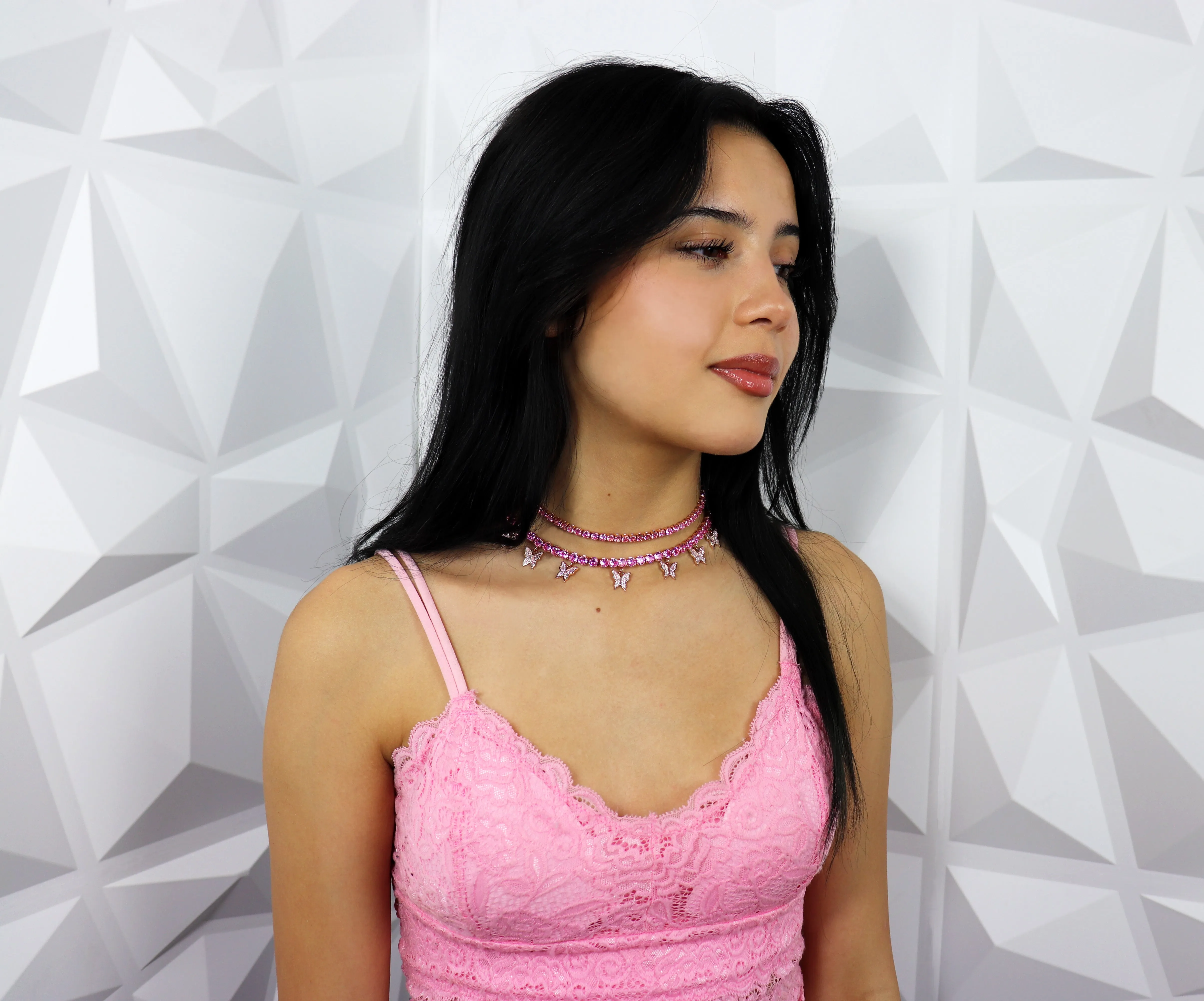 PINK CITY LIGHTS CHOKER