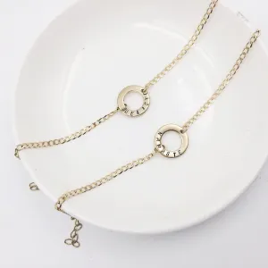PRE-ORDER Lazer Engraved Ring Bracelet (5 characters)