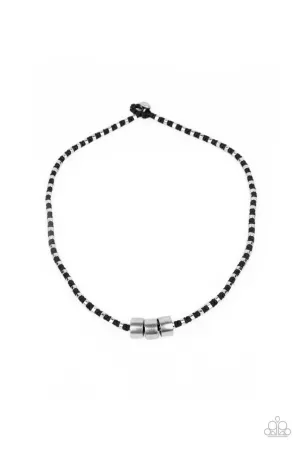 Pull the Ripcord Black Paparazzi Choker Necklace