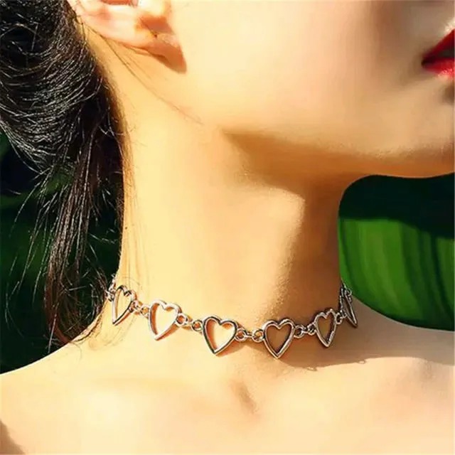 Punk Style Butterfly Choker Necklace
