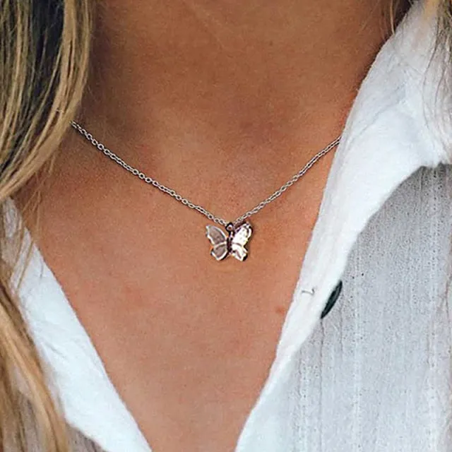 Punk Style Butterfly Choker Necklace