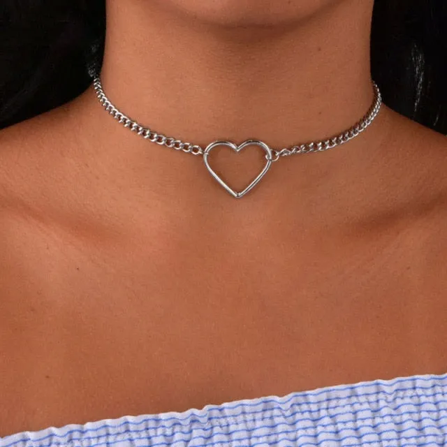 Punk Style Butterfly Choker Necklace