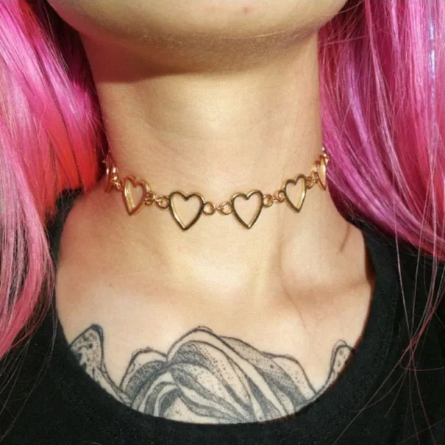 Punk Style Butterfly Choker Necklace