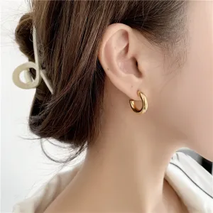 PunkAura Geometric Hoop Earrings
