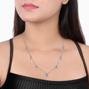 Pure Silver Necklace - Multi-Leaf Oxidized Choker