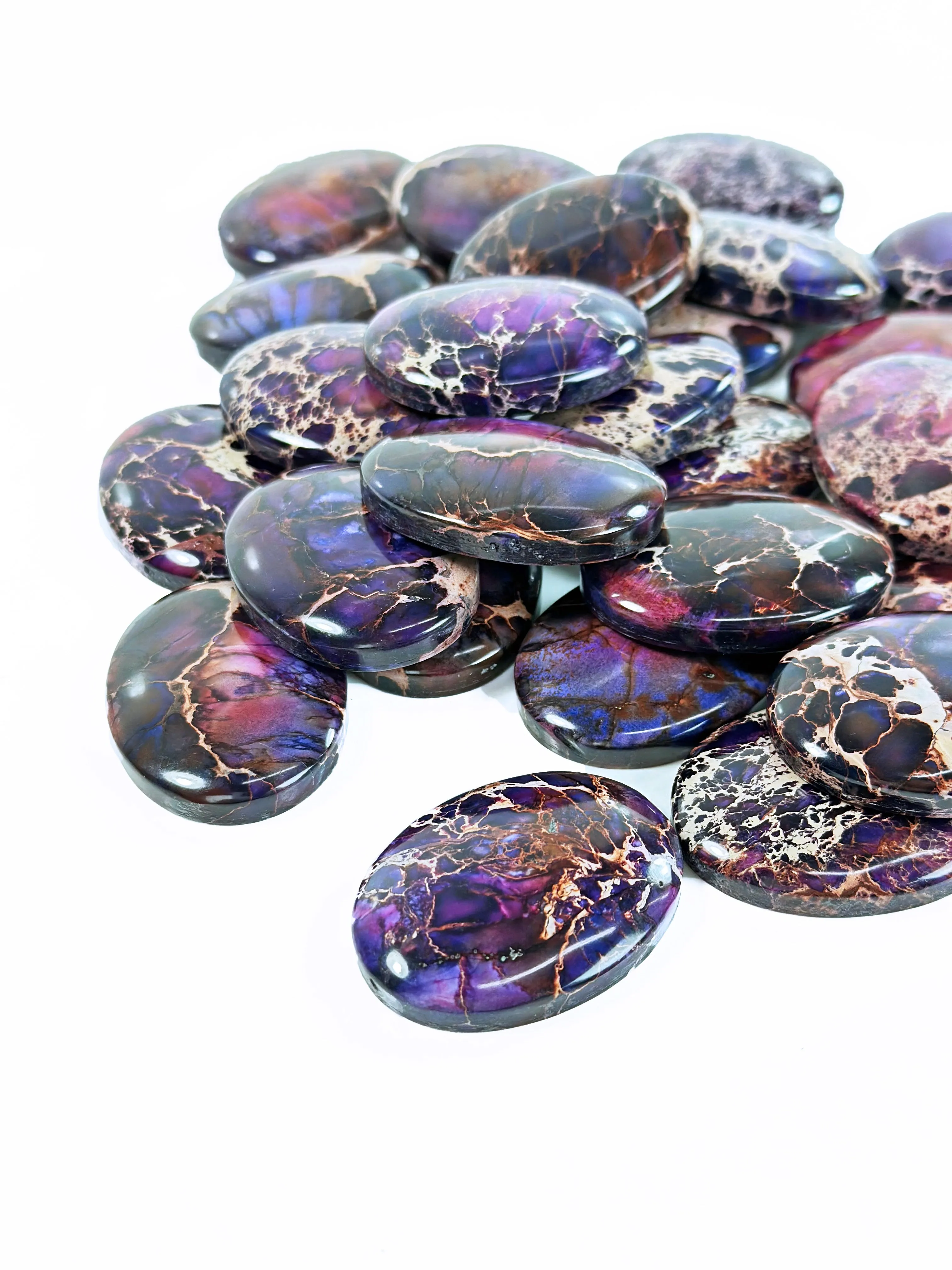 Purple Imperial Terra Jasper 30x40mm Oval Cabochon