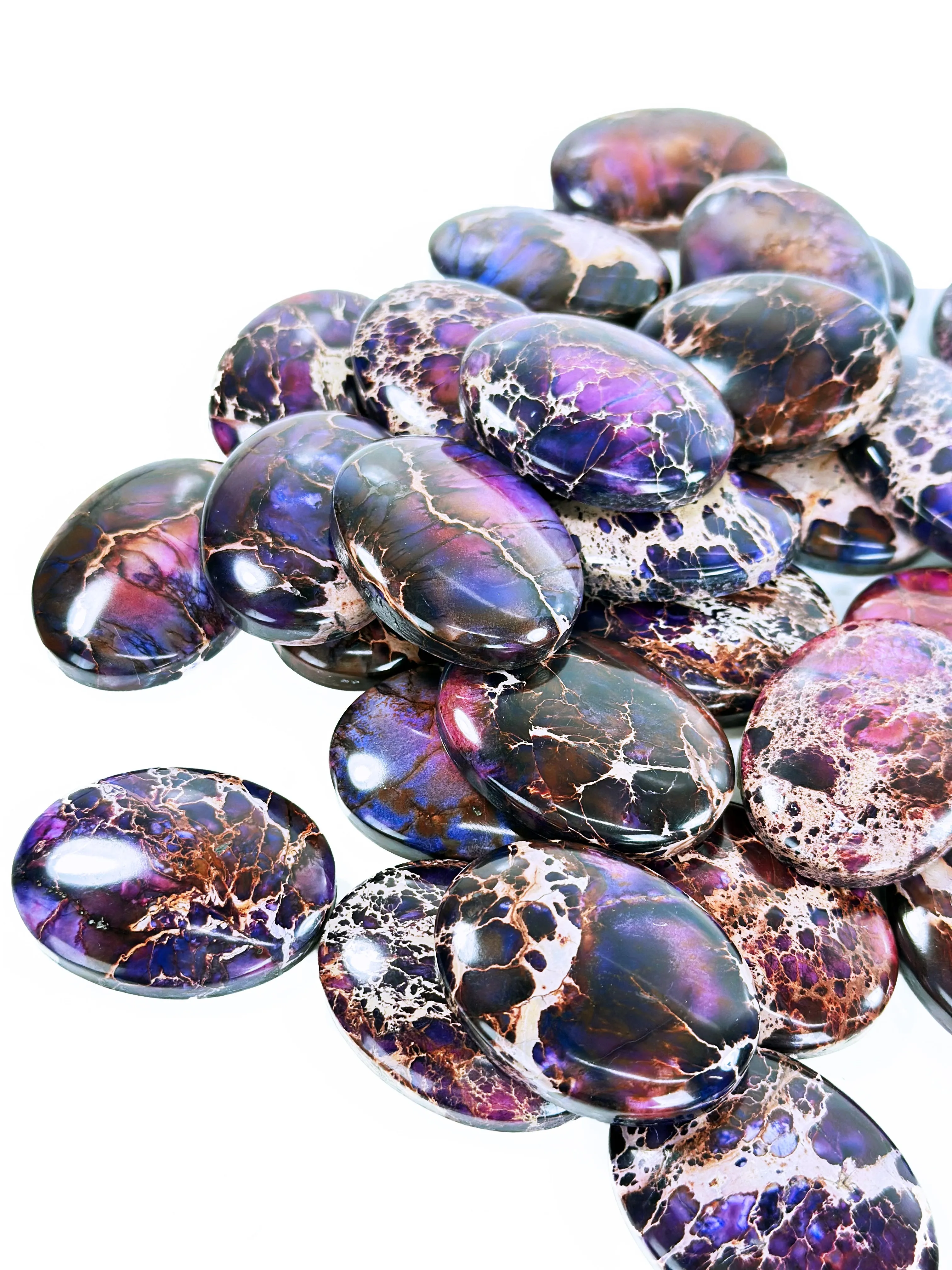Purple Imperial Terra Jasper 30x40mm Oval Cabochon