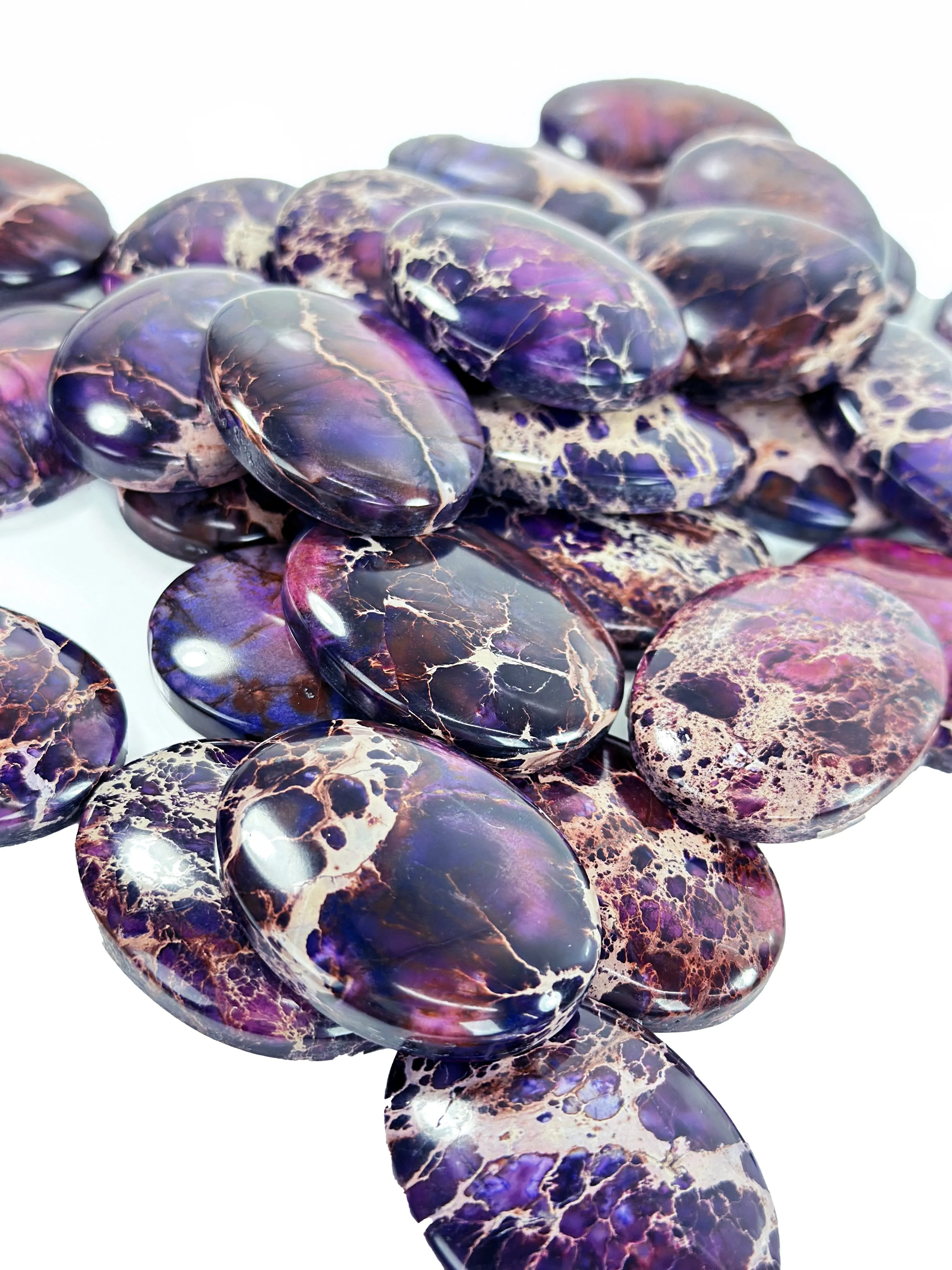 Purple Imperial Terra Jasper 30x40mm Oval Cabochon