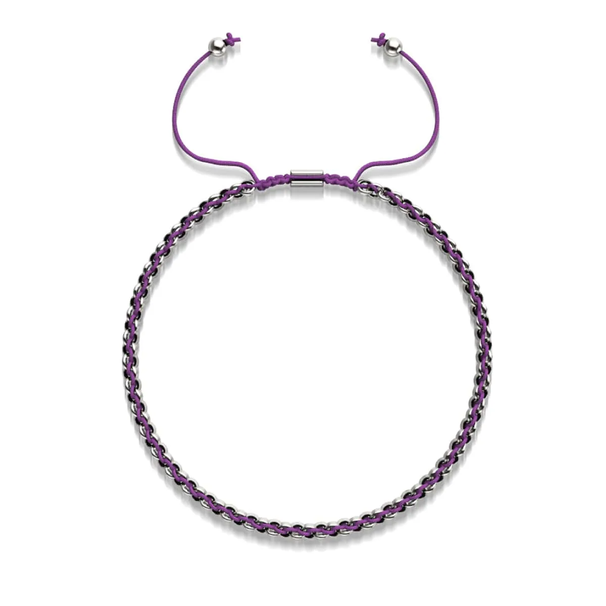 Purple x Silver | Kismet Links | Deluxe Choker Necklace