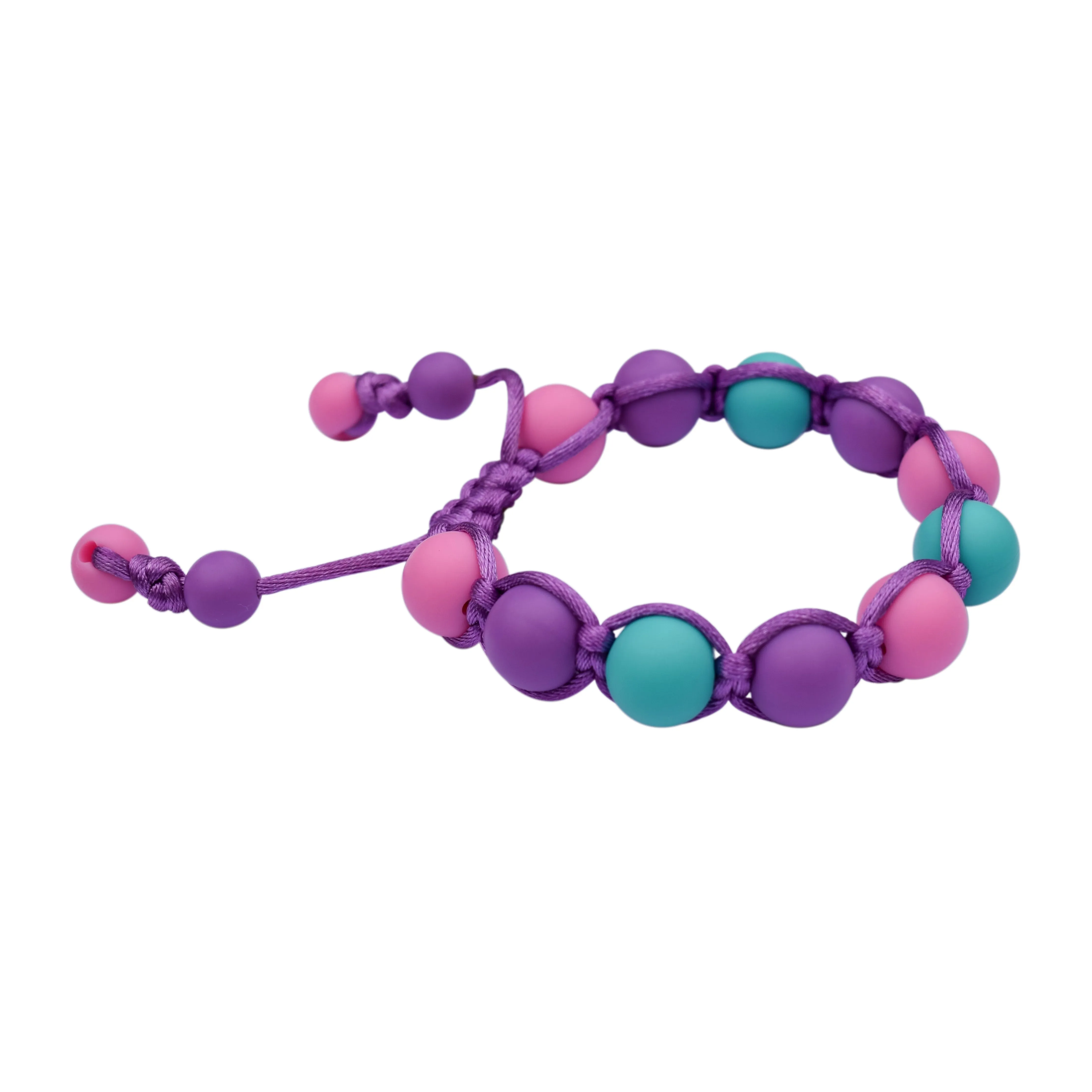 Purple/Aqua/Pink Chew Bracelet