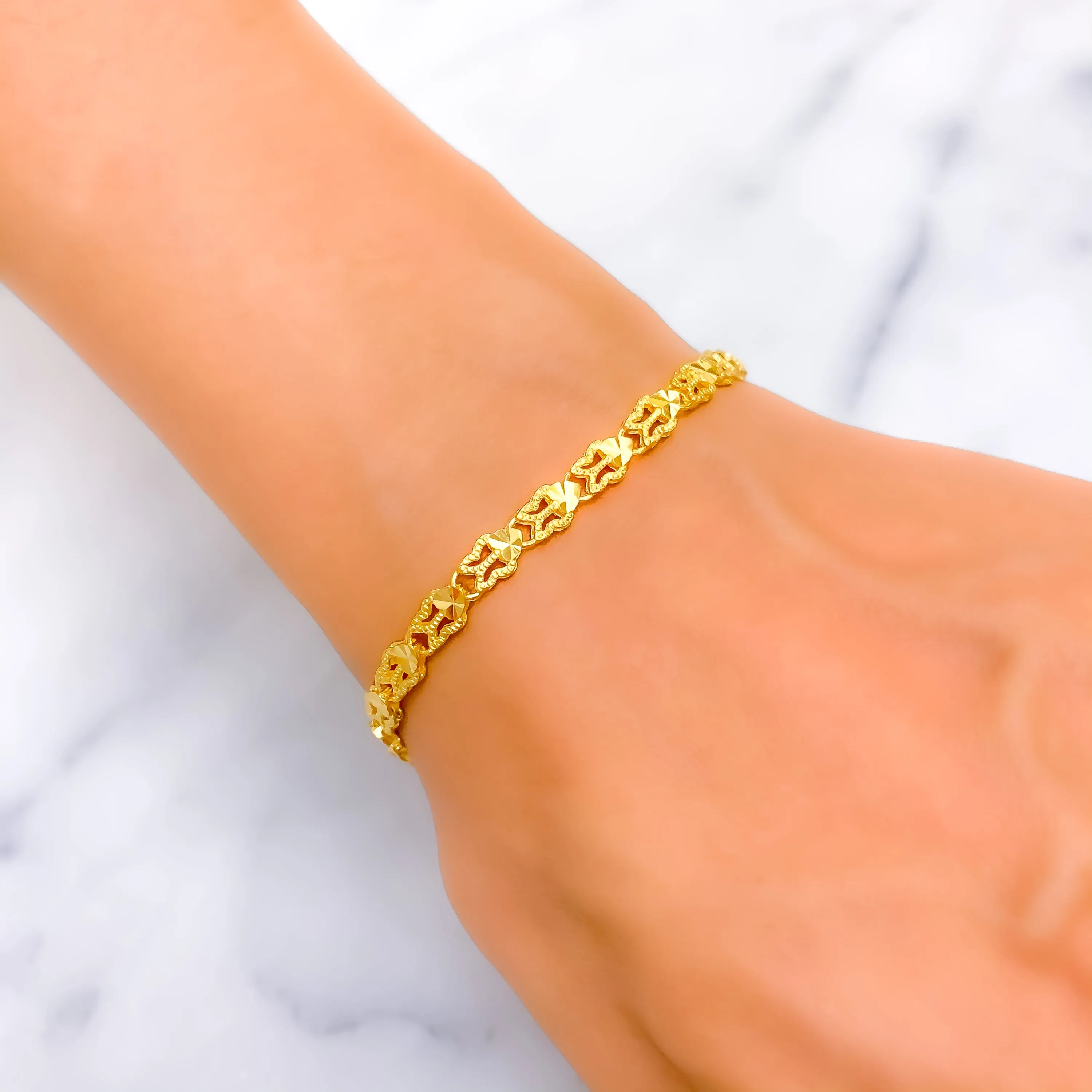 Radiant Reflective 22k Gold Bracelet