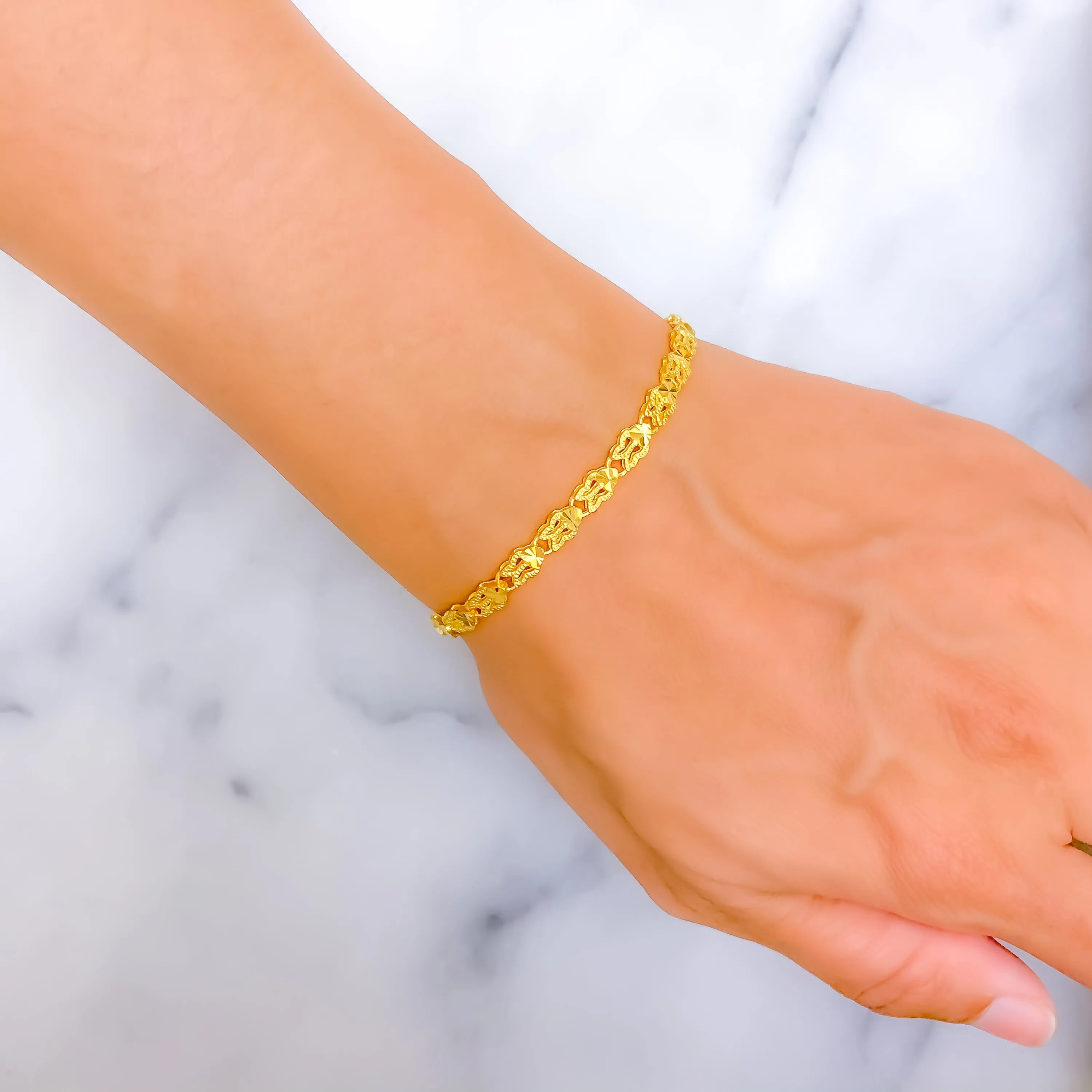 Radiant Reflective 22k Gold Bracelet