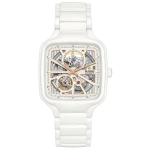 Rado True Square Automatic Open Heart White Ceramic