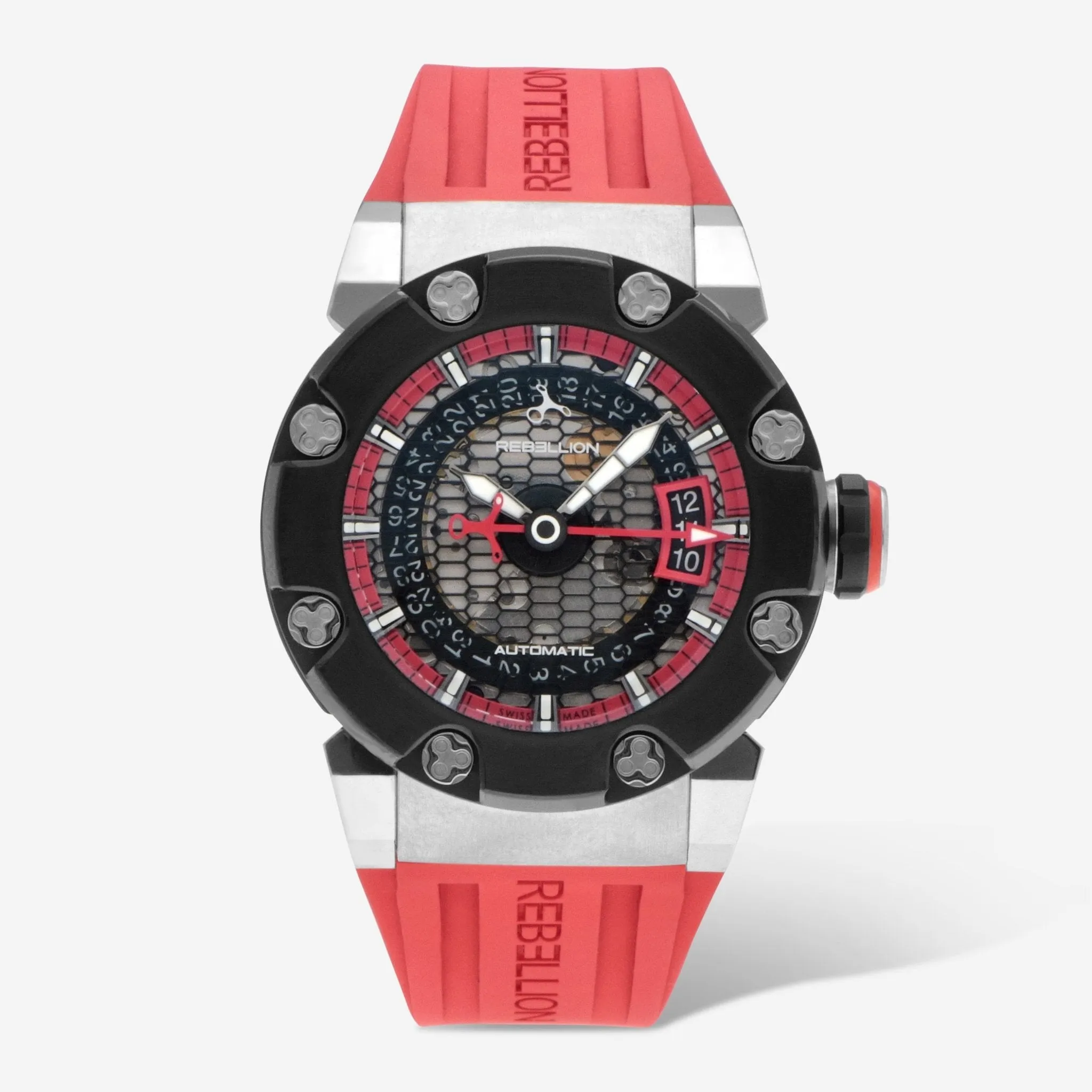 Rebellion Predator S 3H Titanium Automatic Men's Watch RB.PRS.3H.TI.RD