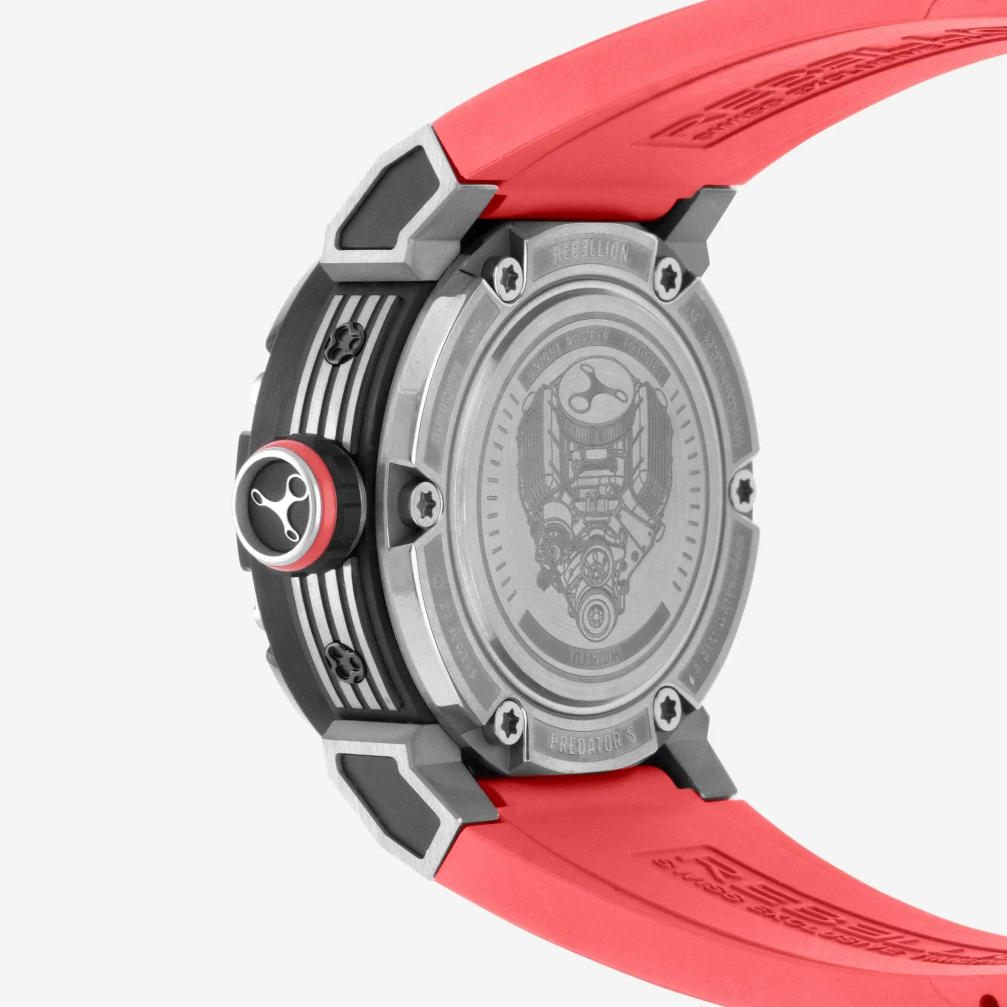 Rebellion Predator S 3H Titanium Automatic Men's Watch RB.PRS.3H.TI.RD