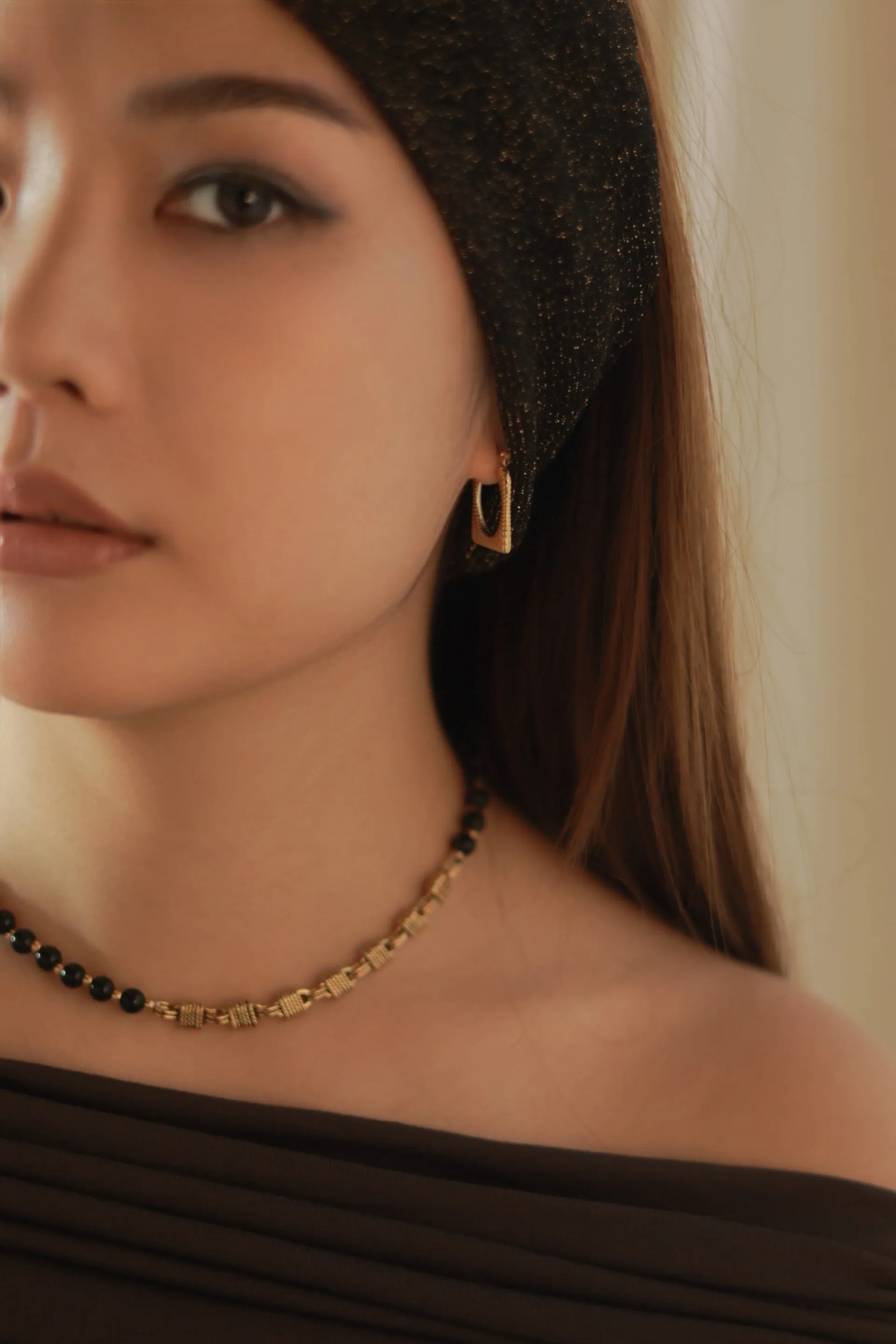 Rectangle  Gold Hoops