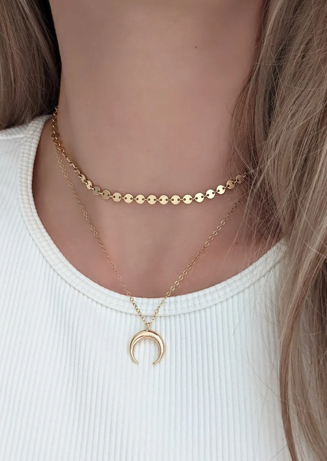 Regina Disc Chain Choker by Layer the Love