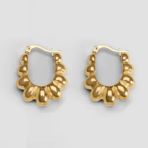 Retro Geometric 18k Gold Earrings
