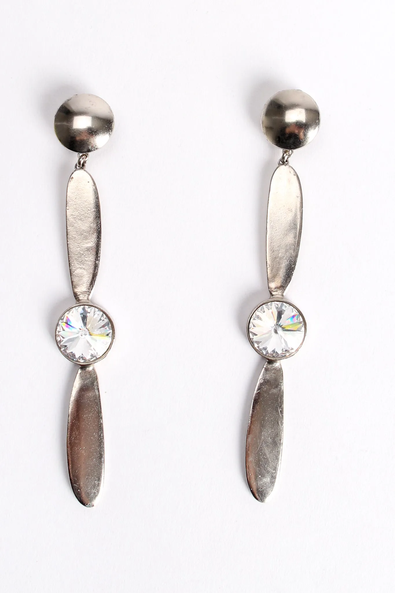 Rhinestone Propeller Drop Earrings