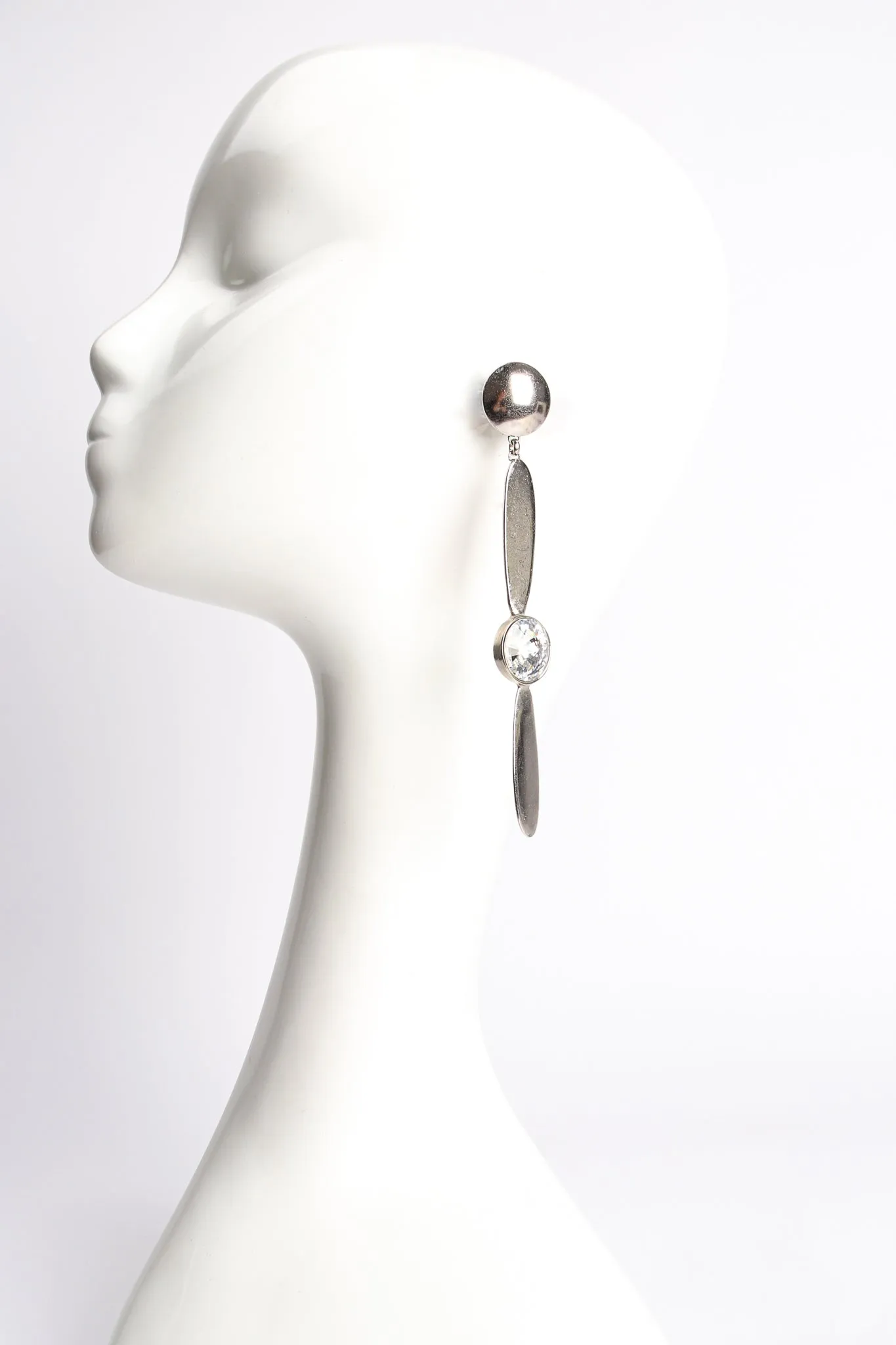 Rhinestone Propeller Drop Earrings