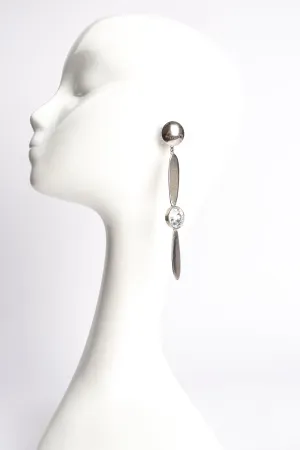 Rhinestone Propeller Drop Earrings