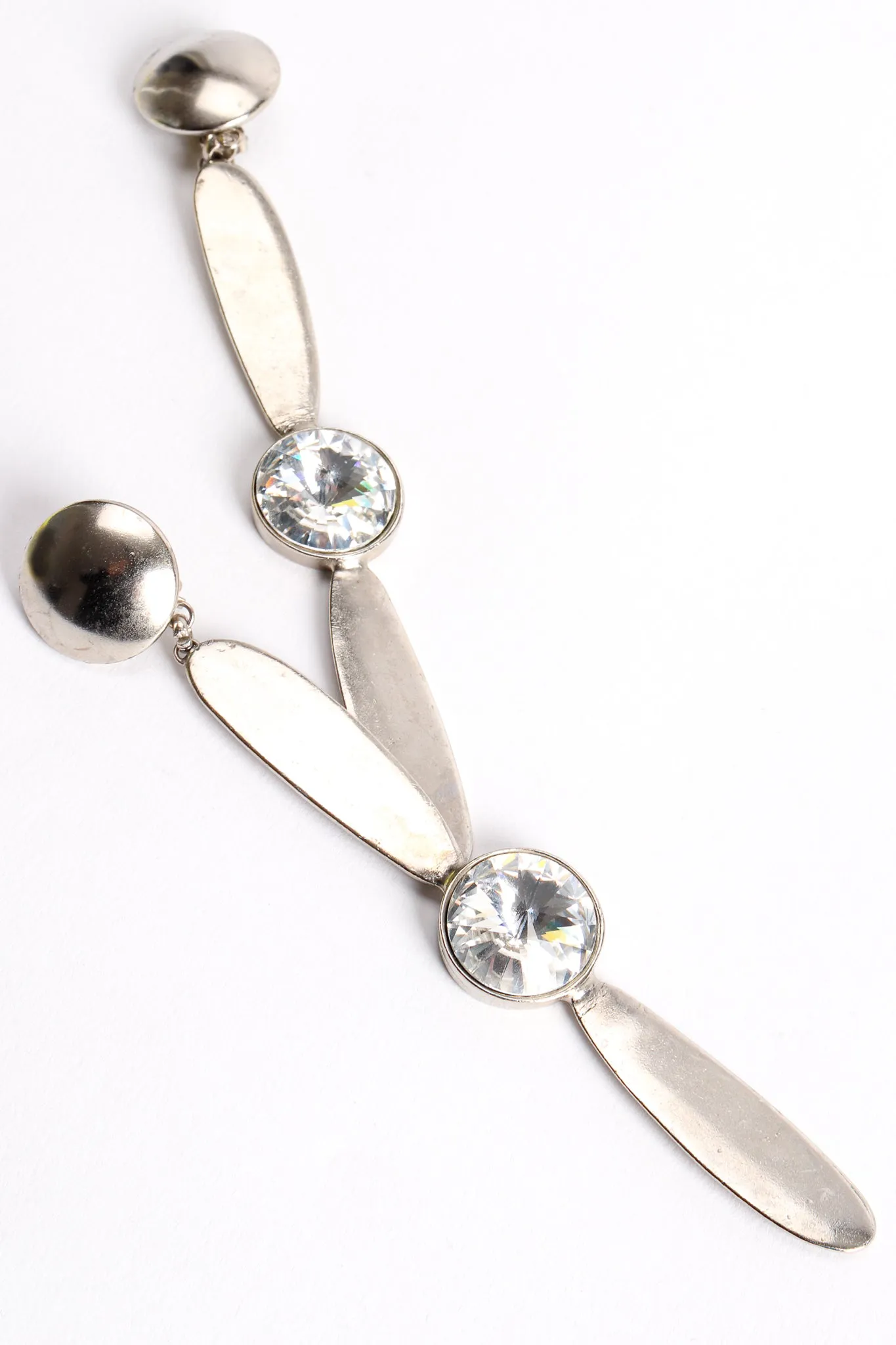 Rhinestone Propeller Drop Earrings