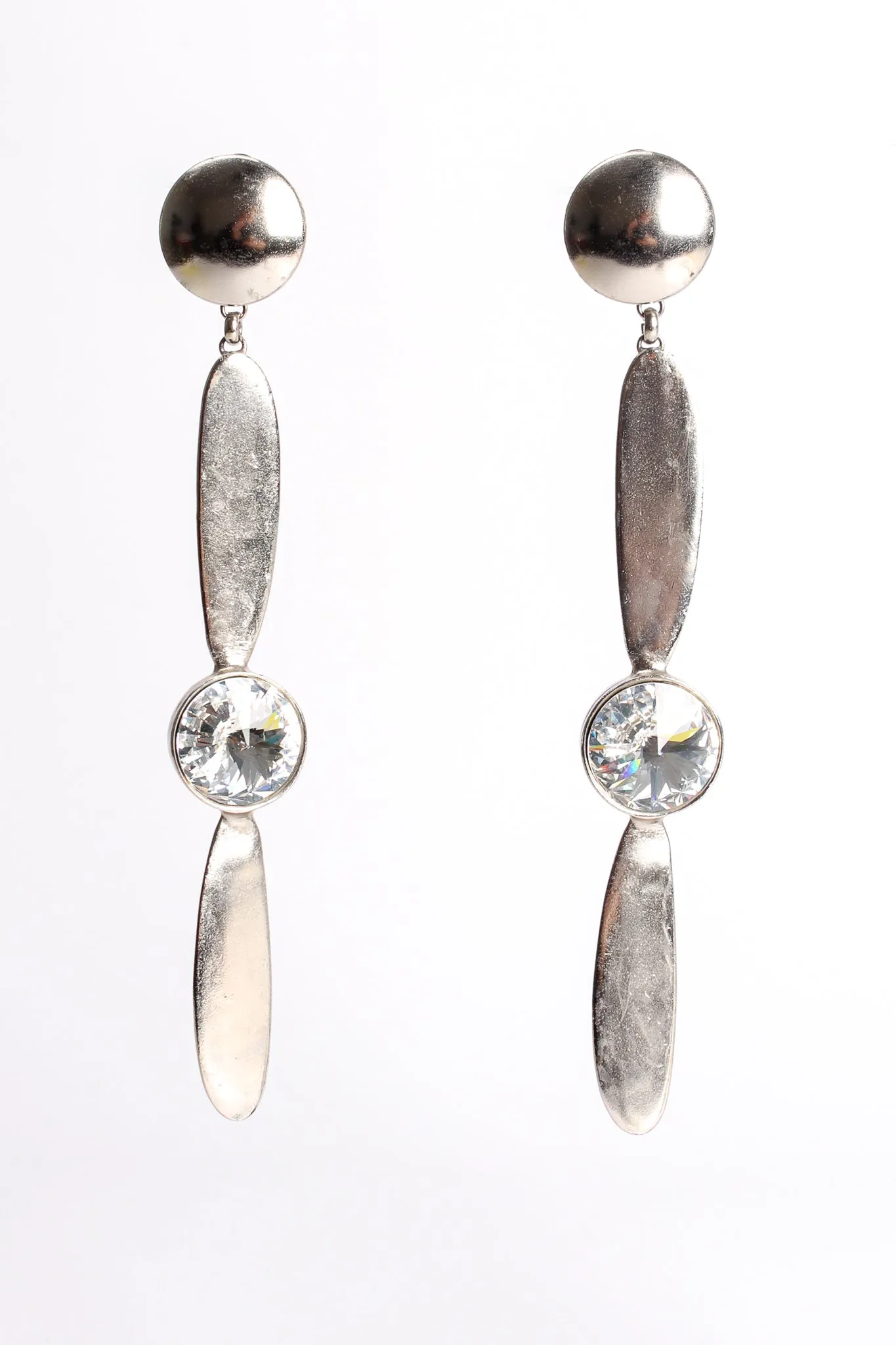 Rhinestone Propeller Drop Earrings