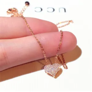 Rhinestones Cubic Zirconia Heart Necklace