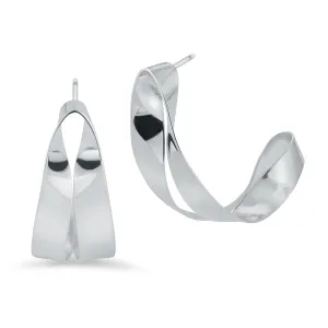 Ribbons hoop earring