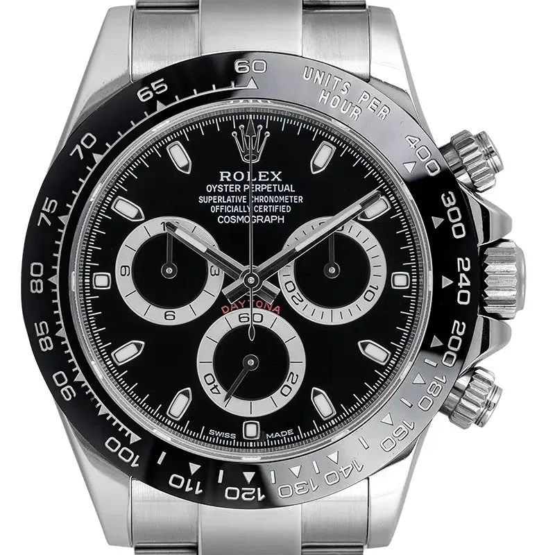Rolex Daytona Steel Ceramic Bezel Black Dial 116500LN Watch
