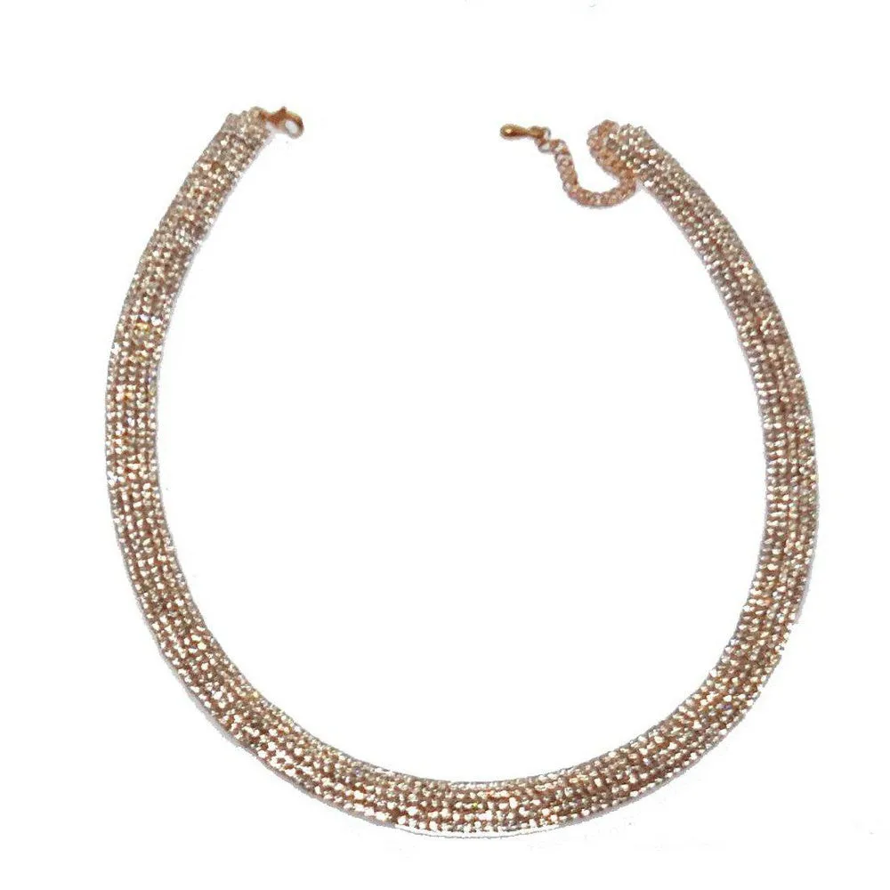 Rose Gold Pave Necklace