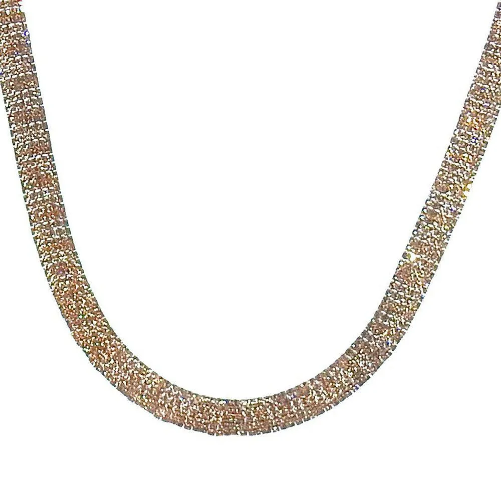 Rose Gold Pave Necklace