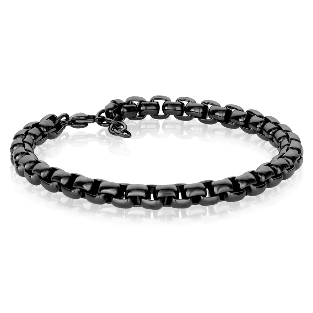Round Box Link Bracelet 4.5mm