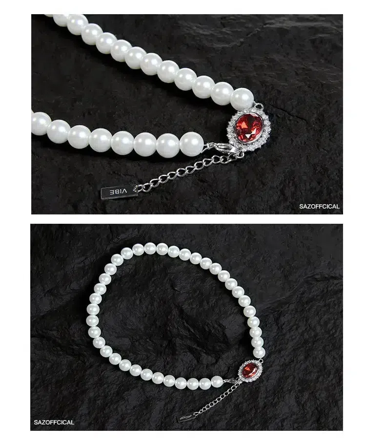 Ruby Pearl Choker