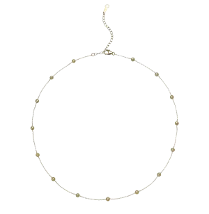 Sabel Collection Yellow Gold Pearl Station Choker