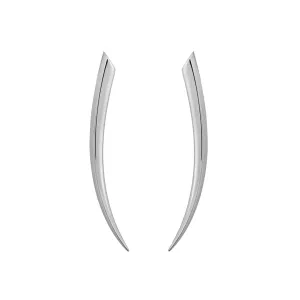 Sabre Fine Medium Earrings - 18ct White Gold