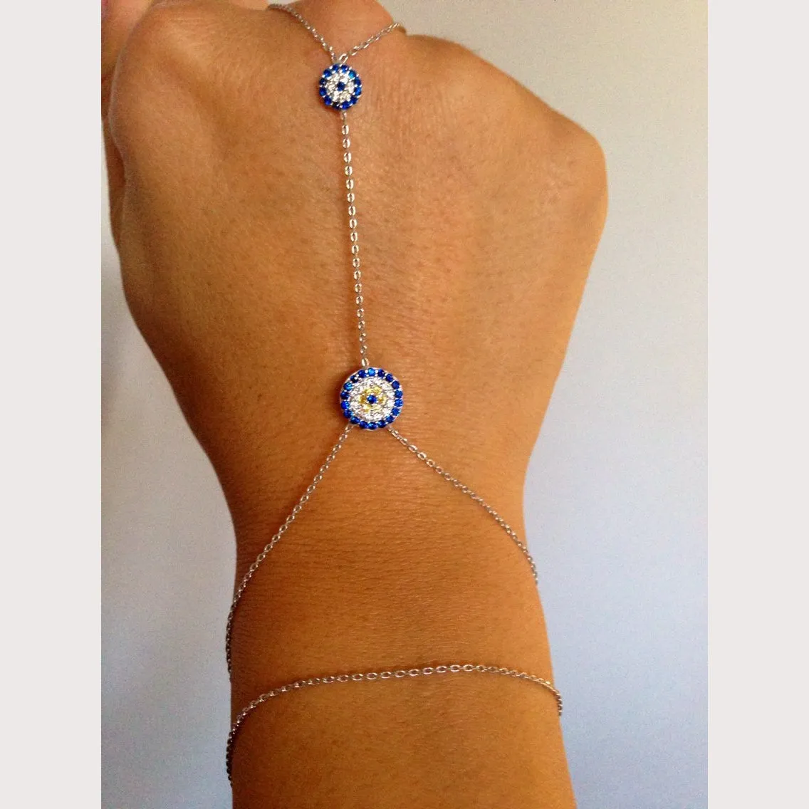Sahmaran Evil Eye Hand Bracelet
