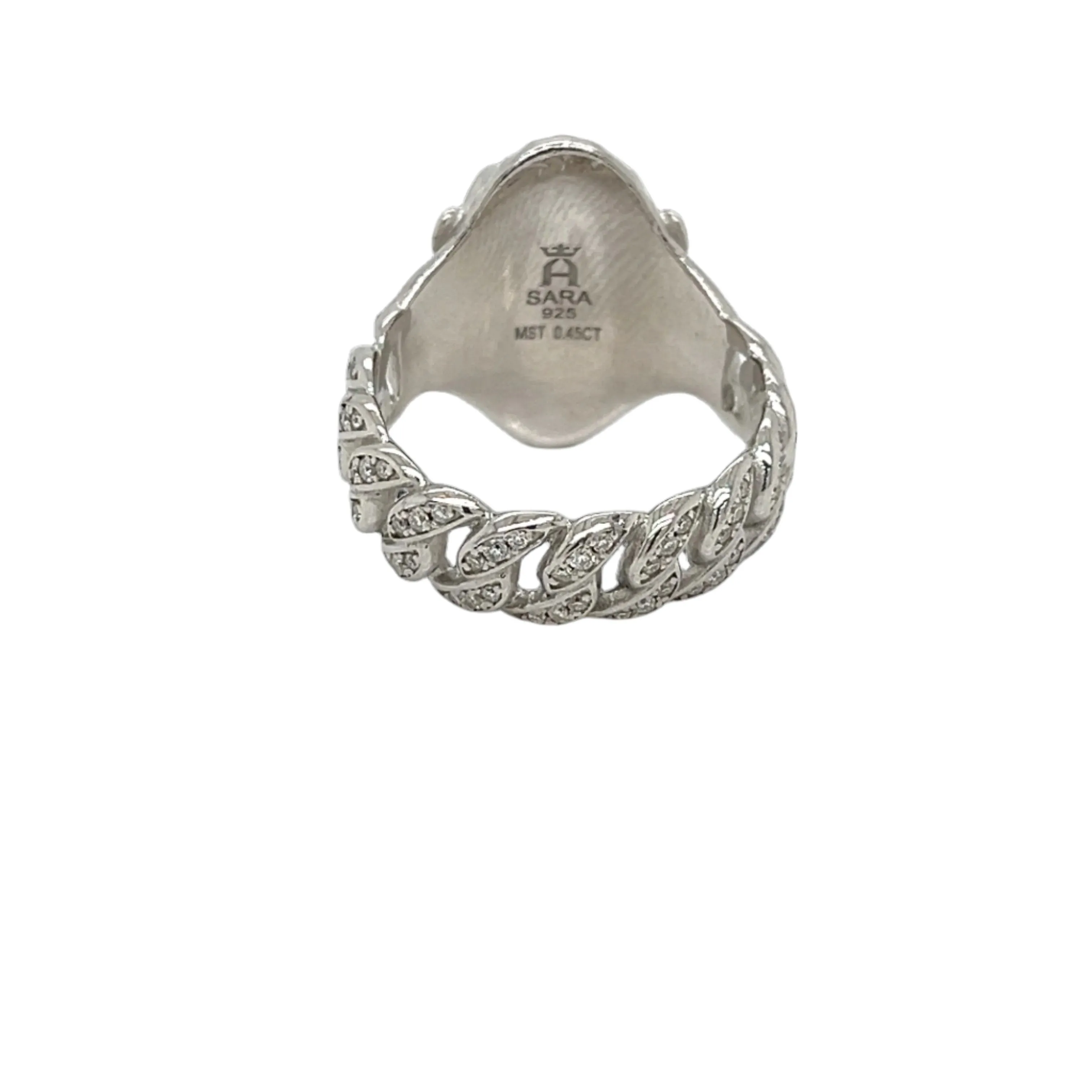 Savage Elegance Sterling Lab-Created Moissanite Gorilla Head Ring - M105629