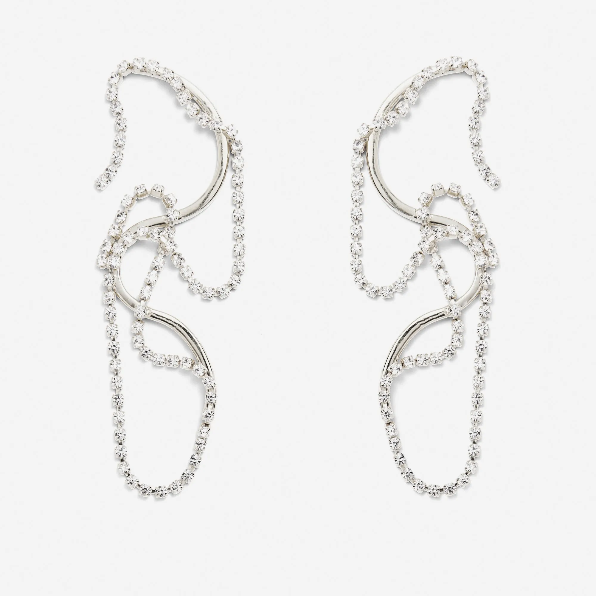 Scribble Earrings in Silver