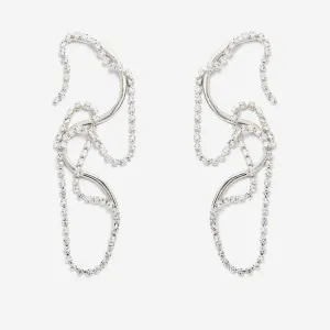 Scribble Earrings in Silver