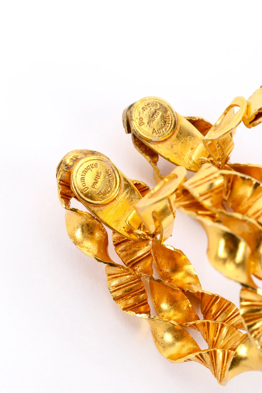 Sculpted Ribbon Twist Hoop Earrings