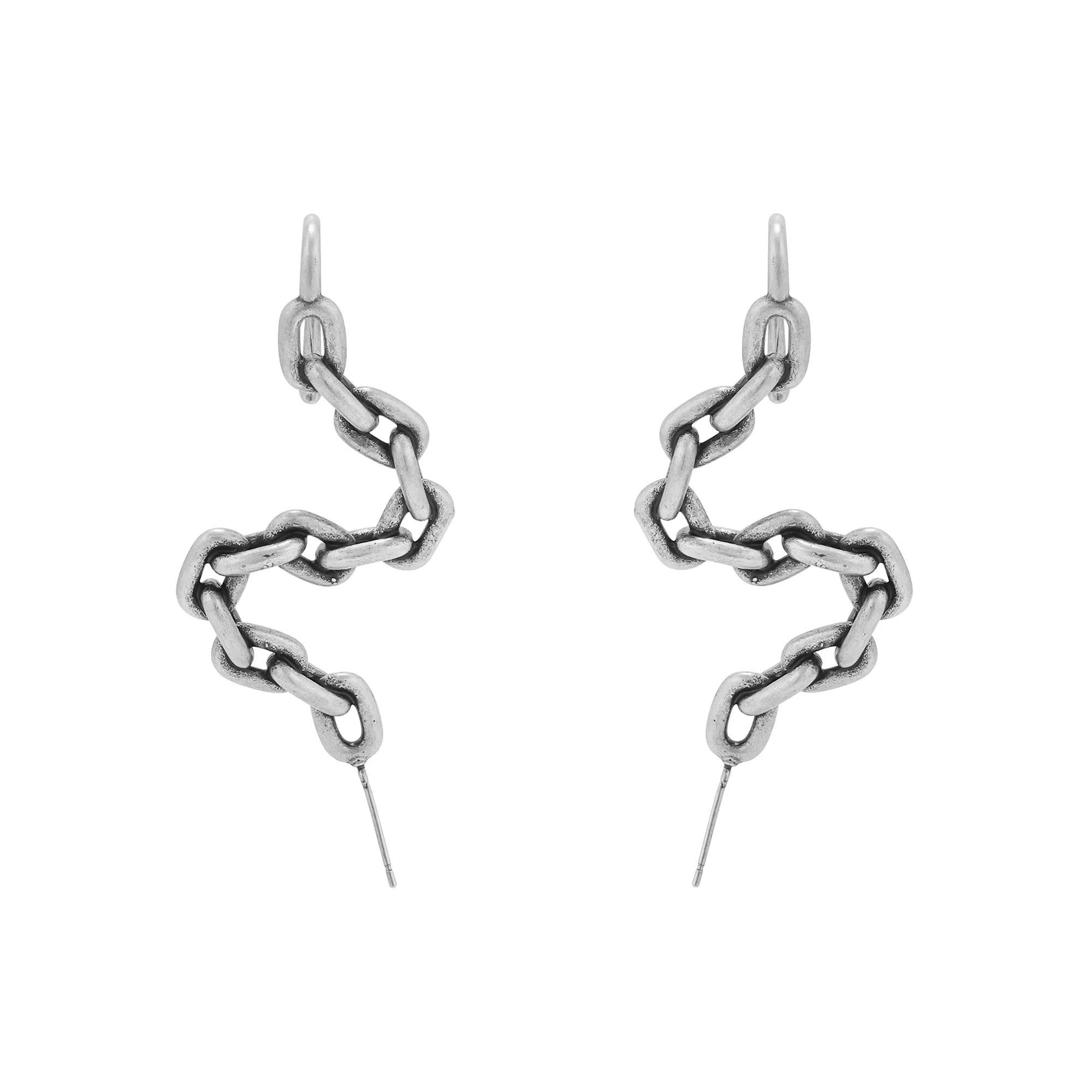 Sculptural Snake Stud Earrings