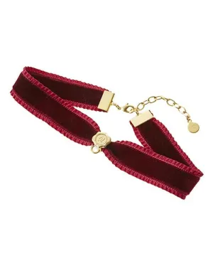 Selectable Happiness Velvet Ribbon Choker (Red)【Japan Jewelry】